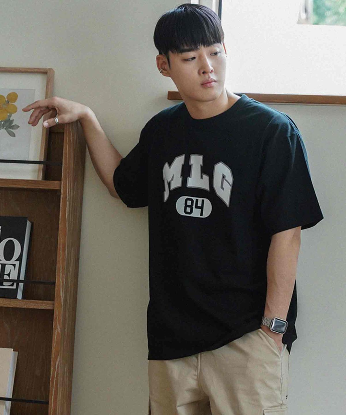 더마일(THEMILE) [리퍼브]MLG 84 GARMENTS CREW [BLACK]