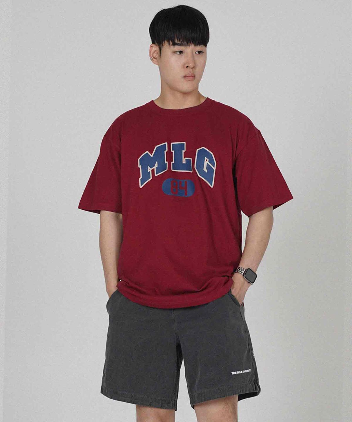 더마일(THEMILE) [리퍼브]MLG 84 GARMENTS CREW [BURGANDY]