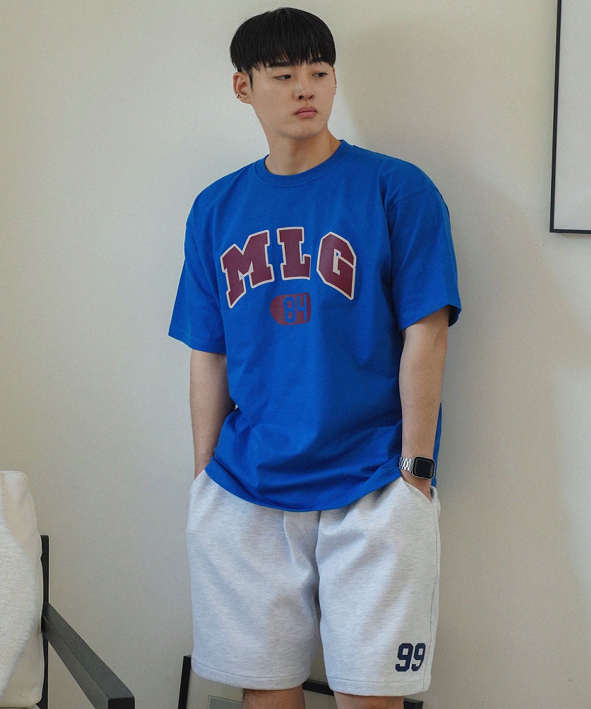 더마일(THEMILE) [리퍼브]MLG 84 GARMENTS CREW [BLUE]