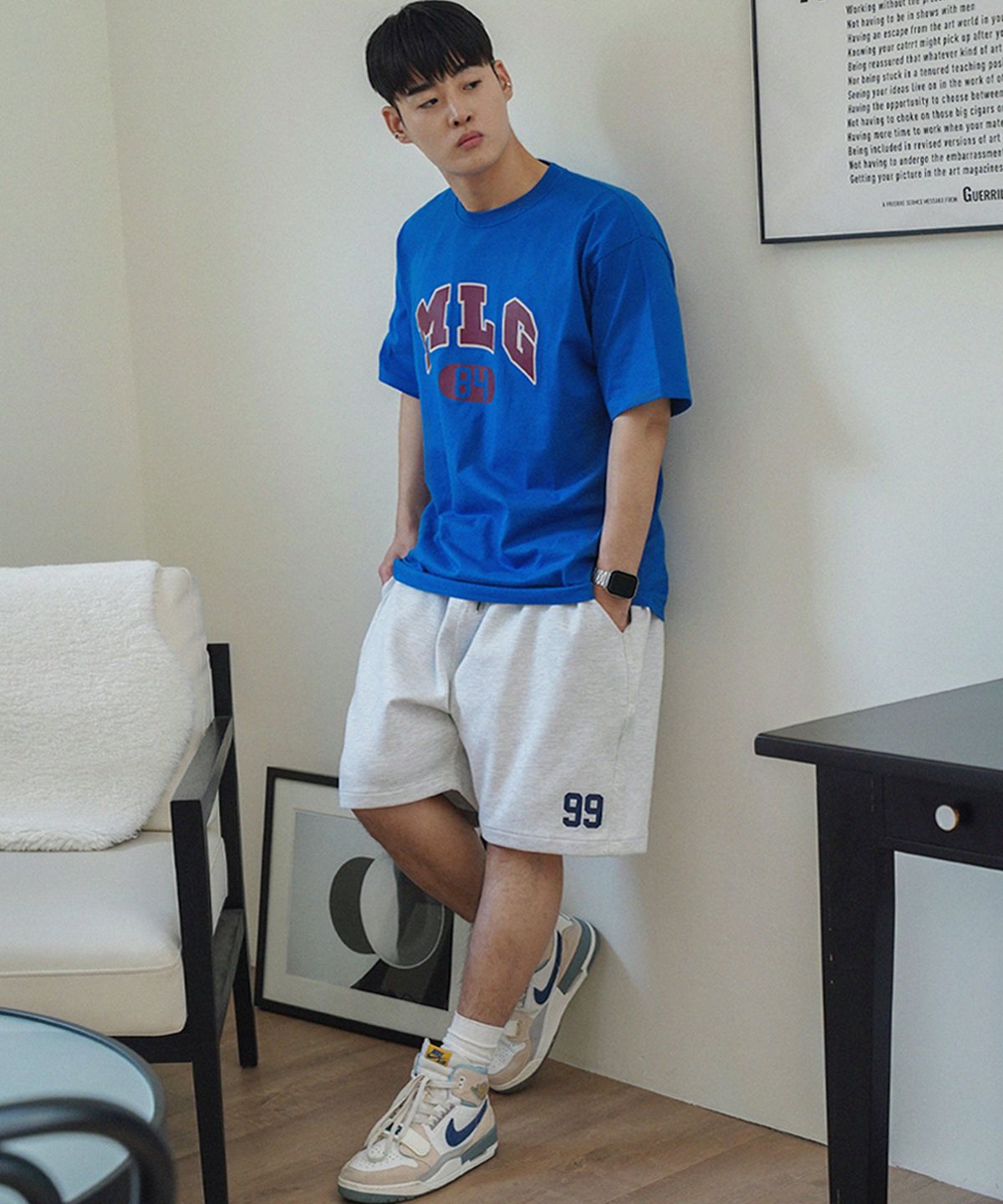 더마일(THEMILE) [리퍼브]MLG 84 GARMENTS CREW [BLUE]