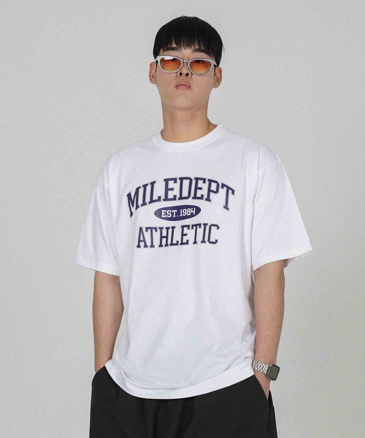 더마일(THEMILE) MILE DEPT. GARMENTS CREW [WHITE]