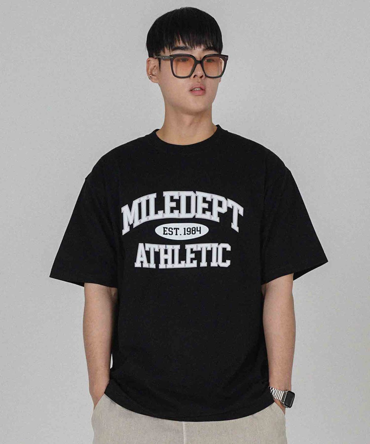 더마일(THEMILE) MILE DEPT. GARMENTS CREW [BLACK]