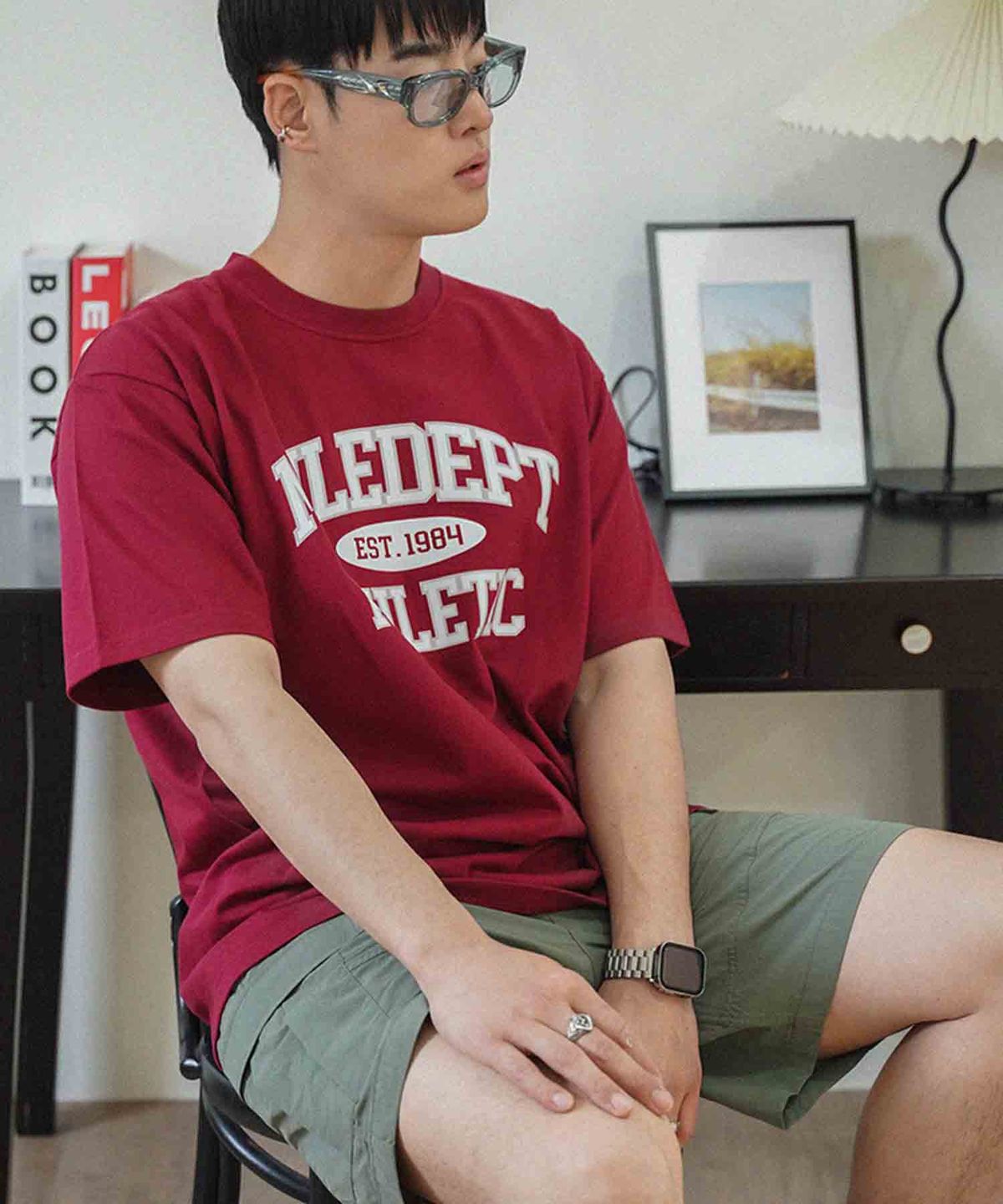 더마일(THEMILE) MILE DEPT. GARMENTS CREW [BURGANDY]