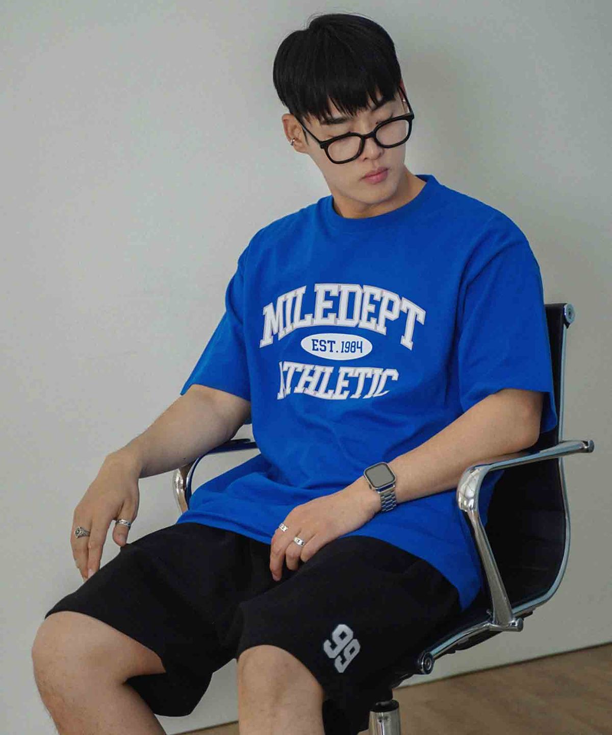 더마일(THEMILE) MILE DEPT. GARMENTS CREW [BLUE]
