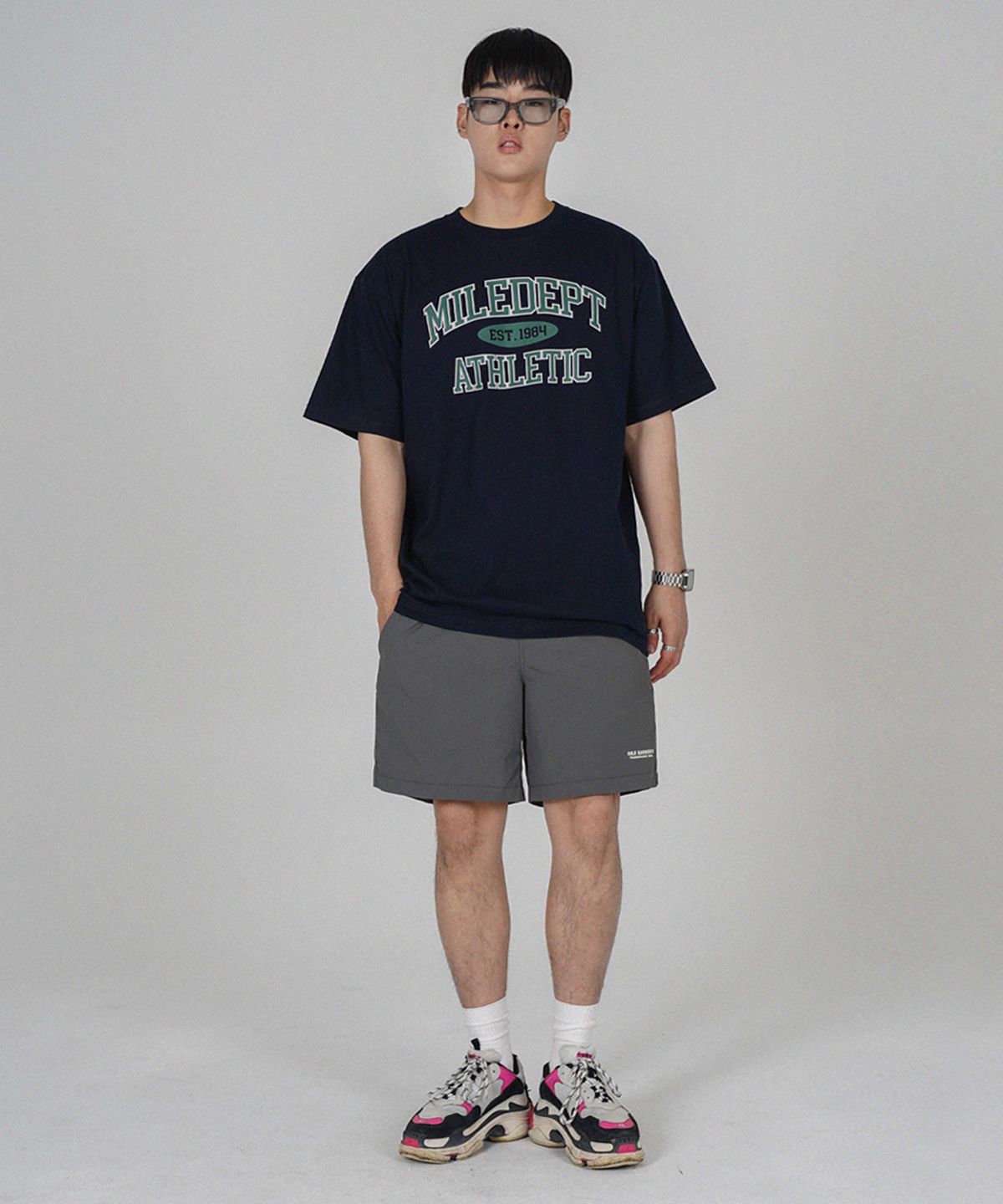 더마일(THEMILE) MILE DEPT. GARMENTS CREW [NAVY]
