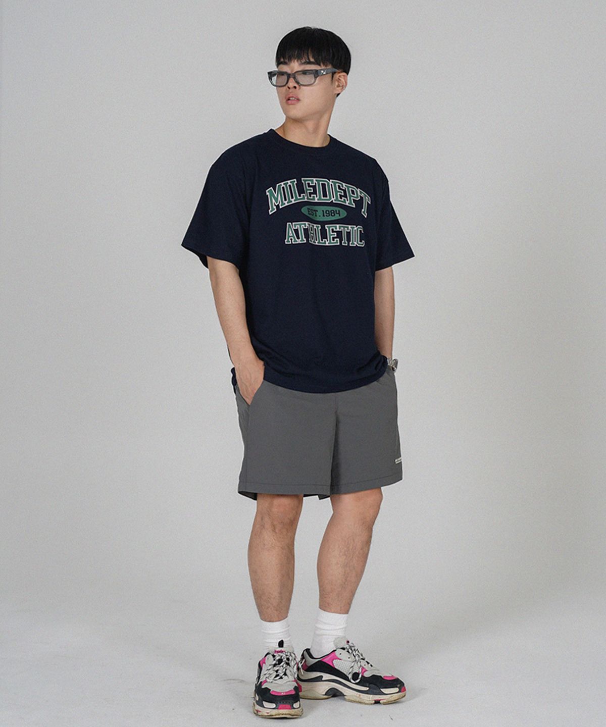 더마일(THEMILE) MILE DEPT. GARMENTS CREW [NAVY]