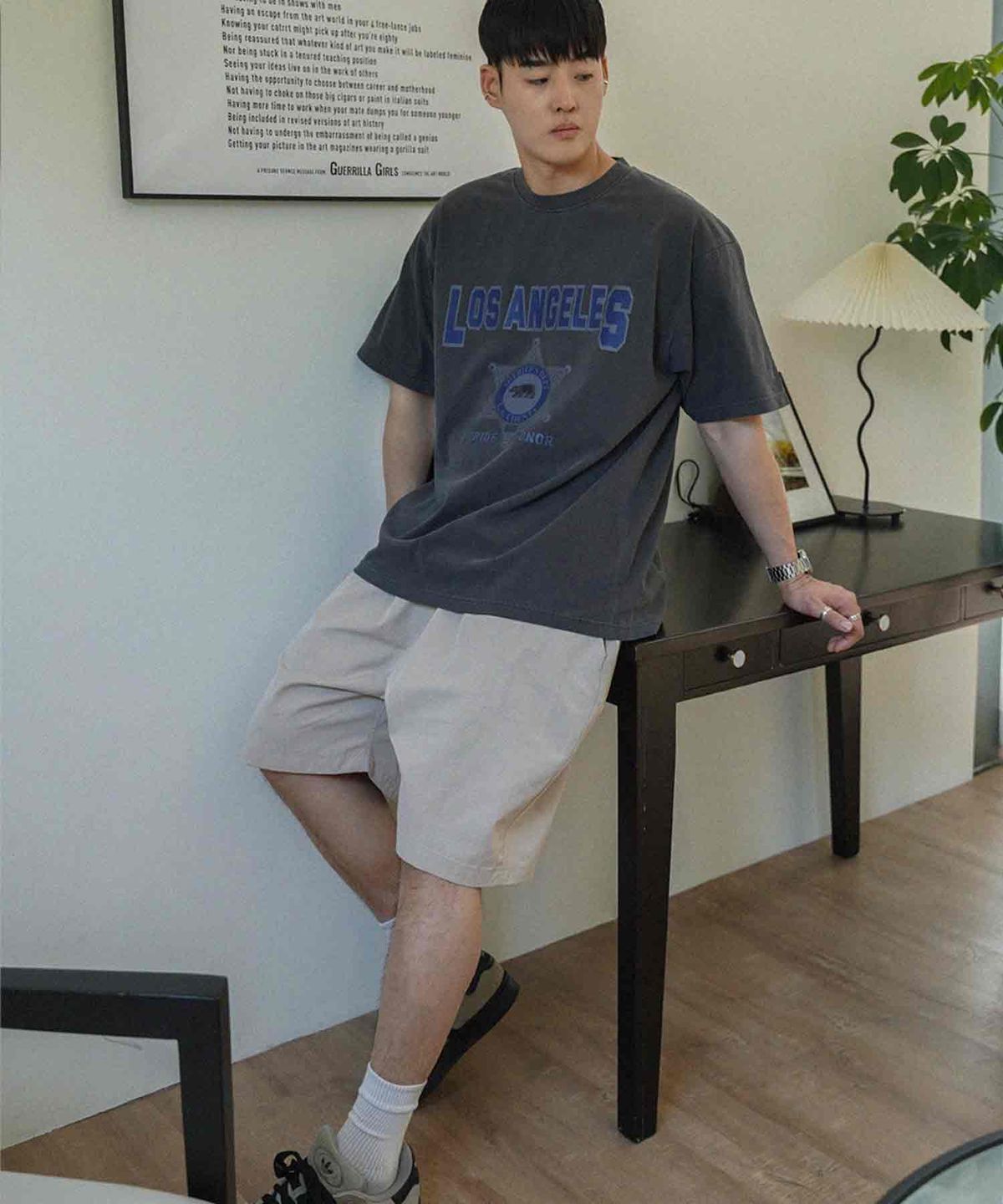 더마일(THEMILE) L.A COUNTY GARMENTS CREW [D.GREY]