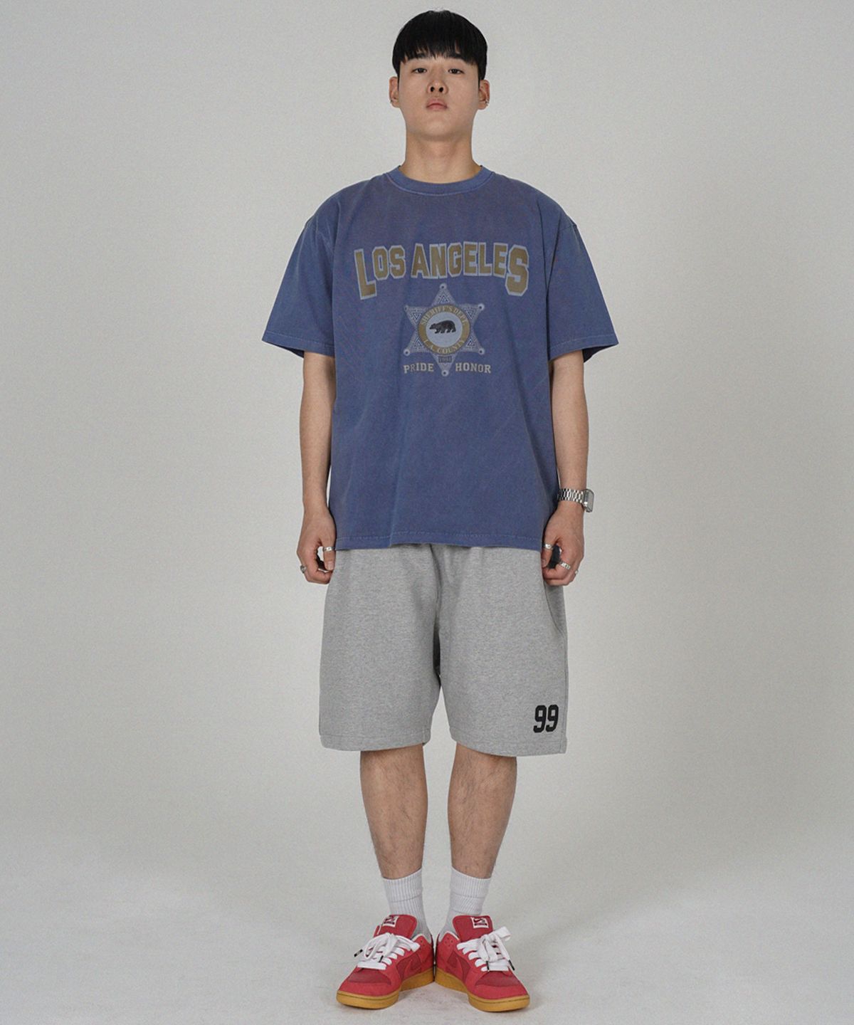 더마일(THEMILE) L.A COUNTY GARMENTS CREW [NAVY]
