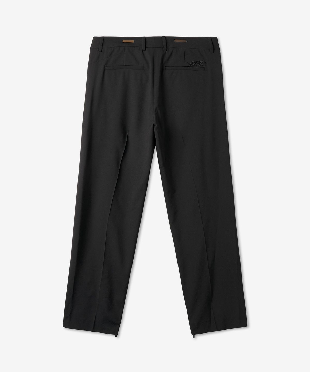 오프화이트(OFF-WHITE) 지퍼 울 슬림 팬츠 - 블랙 / OMCA196S23FAB0011000