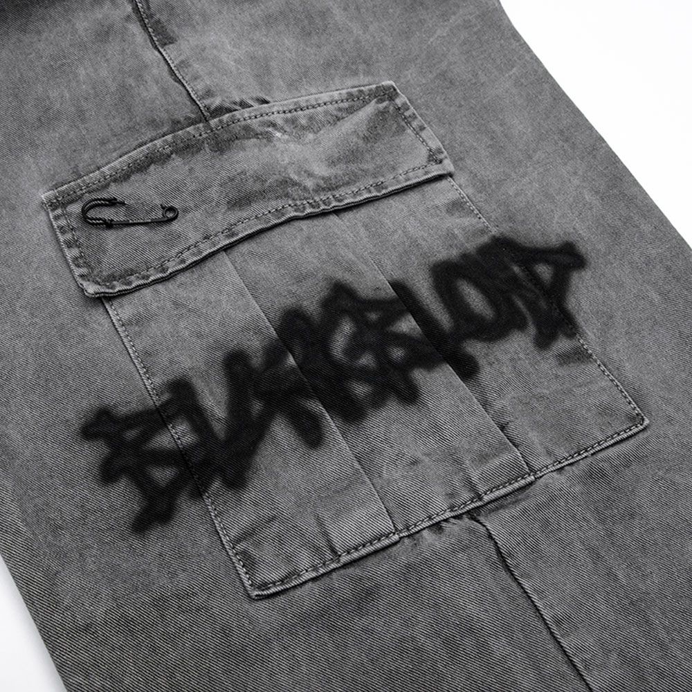 パンツ BLACKBLOND Bibbidi Graffiti Logo Wide Denim Cargo Pants Must MUSINSA | BLACKBLOND Vivid Graffiti Logo Wide Denim Cargo
