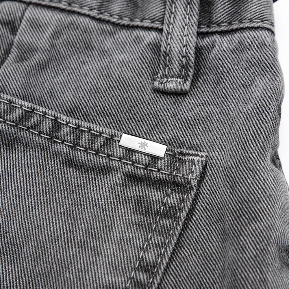 パンツ BLACKBLOND Bibbidi Graffiti Logo Wide Denim Cargo Pants Must BBD Graffiti Logo Wide Denim Cargo Pants (Gray) - BLACKBLOND