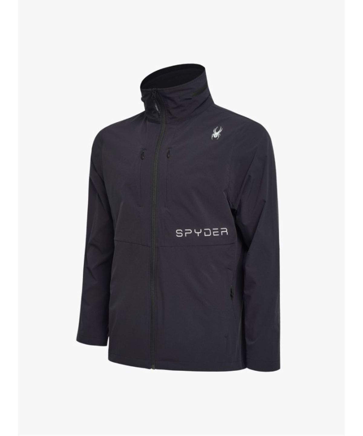 스파이더(SPYDER) 남성 BEVANS 우븐 로고 레터링 자켓 SPHPCNJK331MBLK
