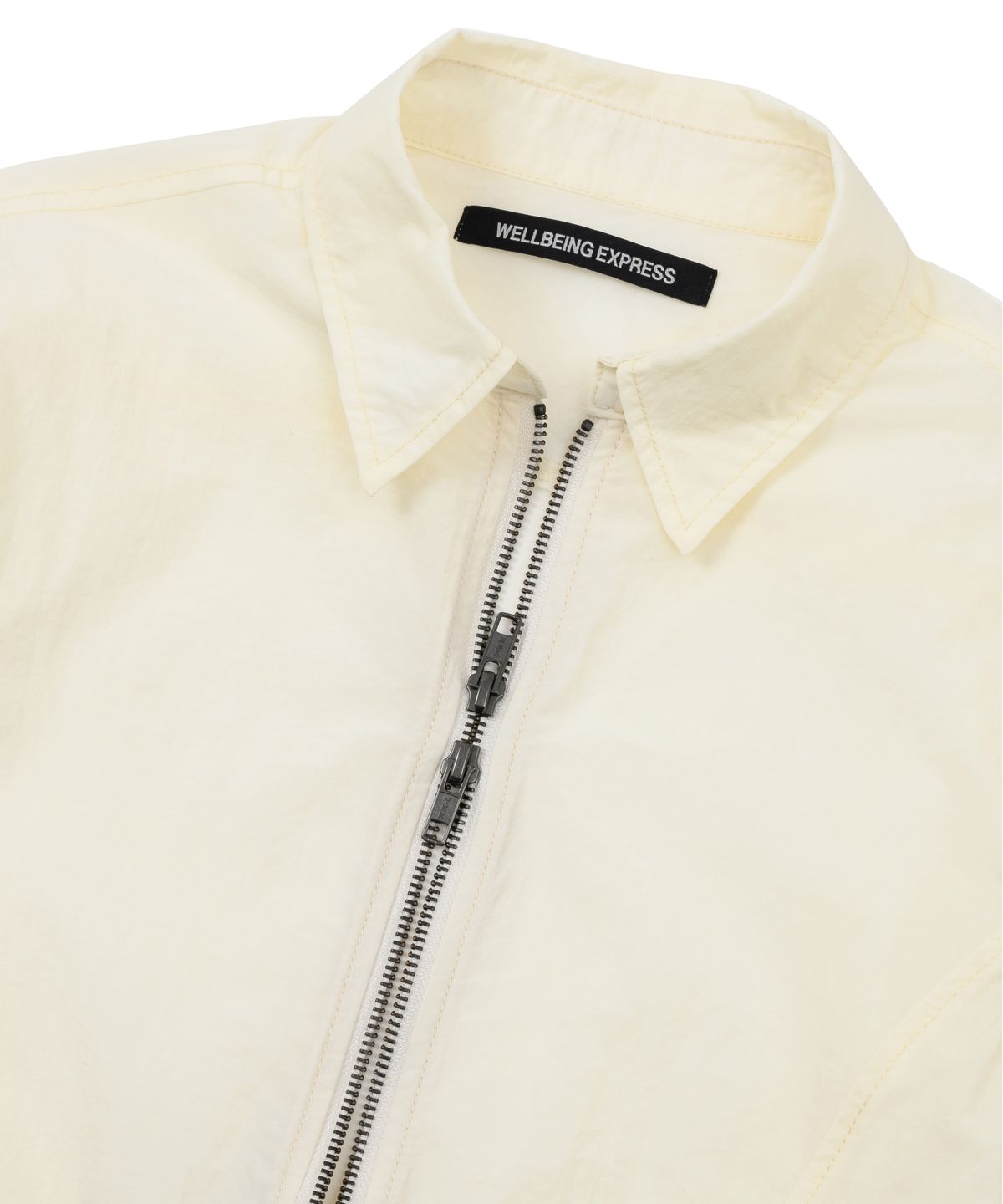 웰빙익스프레스(WELLBEING EXPRESS) Nylon Pocket Zip Up Shirt Ivory