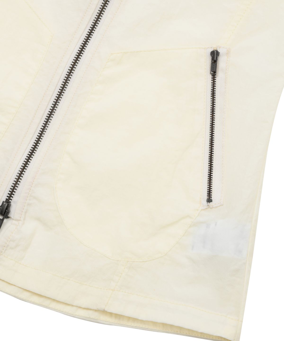 웰빙익스프레스(WELLBEING EXPRESS) Nylon Pocket Zip Up Shirt Ivory