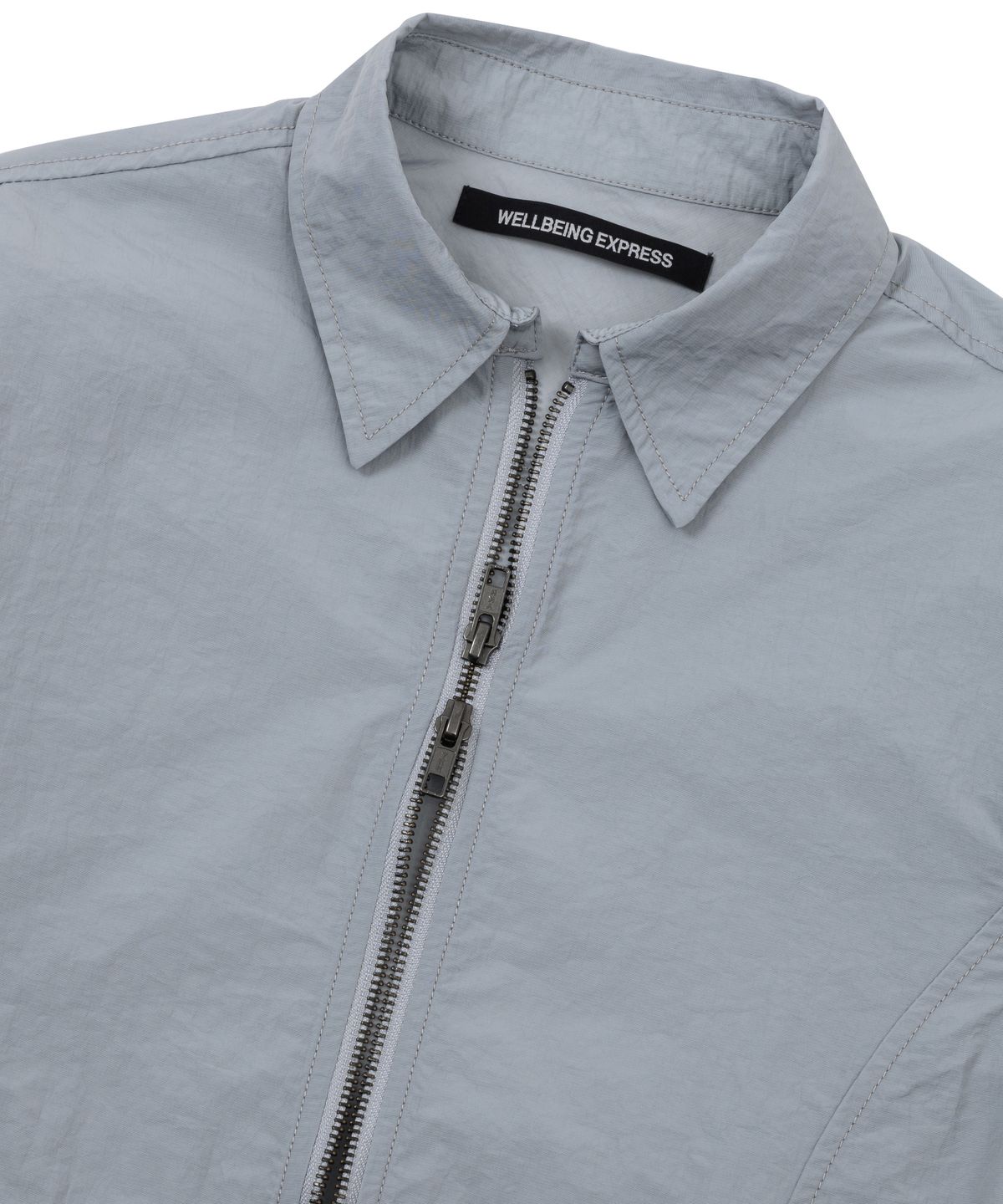 웰빙익스프레스(WELLBEING EXPRESS) Nylon Pocket Zip Up Shirt Sky Blue