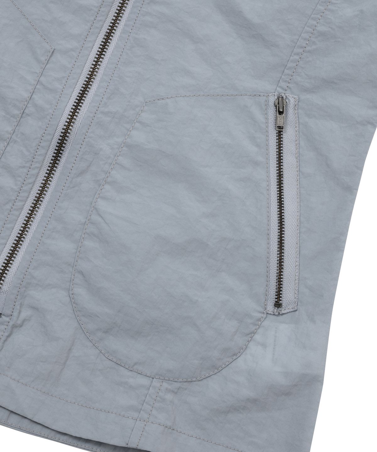 웰빙익스프레스(WELLBEING EXPRESS) Nylon Pocket Zip Up Shirt Sky Blue