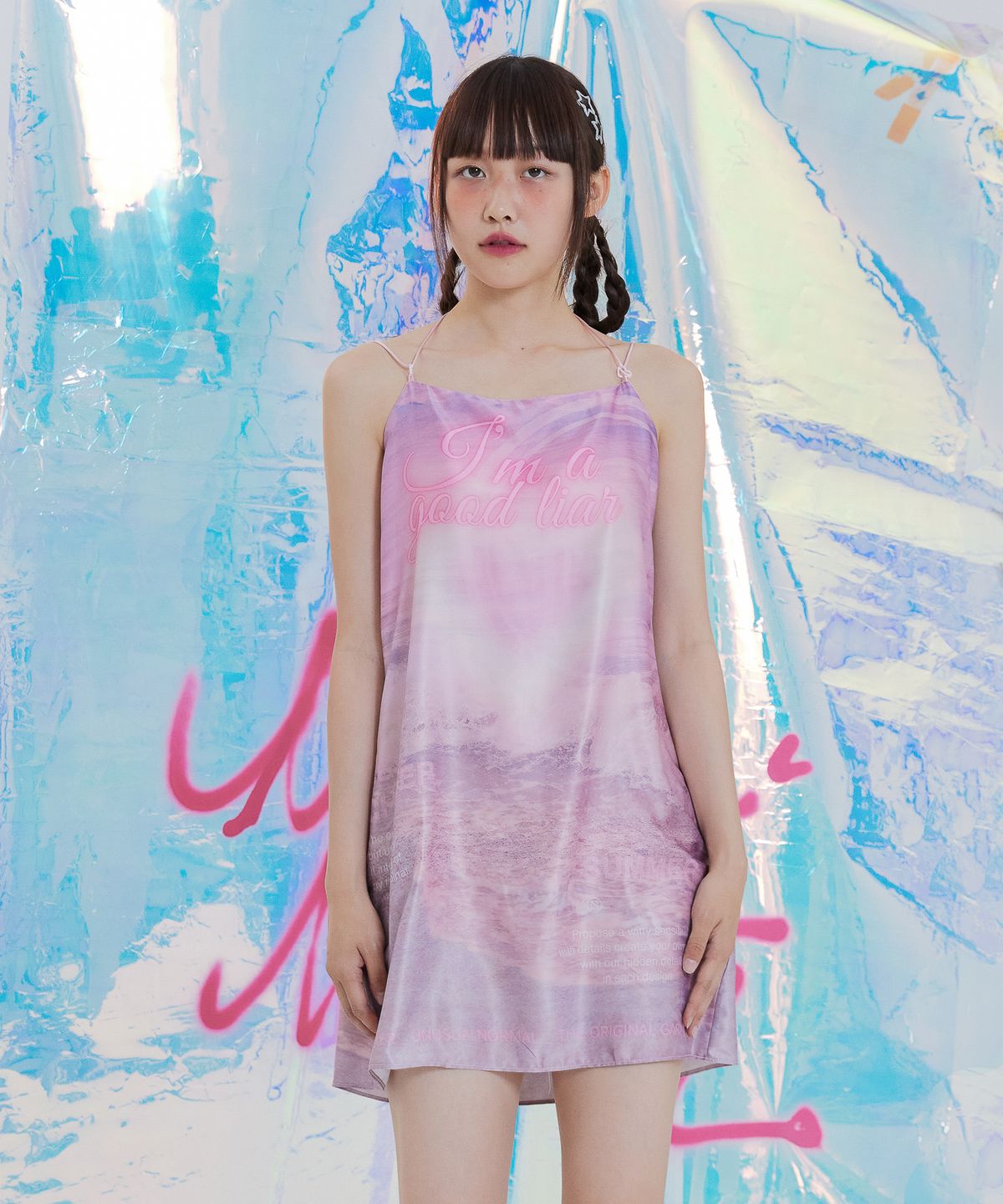 언유주얼 노말(UNUSUALNORMAL) INEZ MINI DRESS_PINK