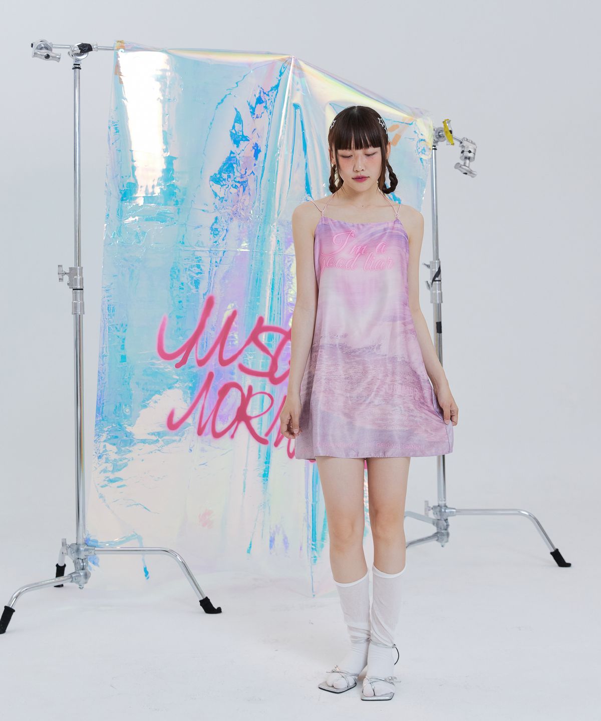 언유주얼 노말(UNUSUALNORMAL) INEZ MINI DRESS_PINK