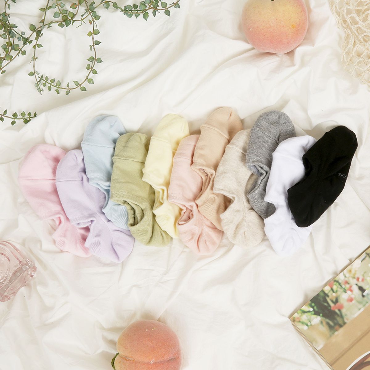 삭스에이(SOCKSA) [10PACK]베이직 200N 무지 라운드 페이크삭스 덧신 11색상 여자 남자 빅사이즈