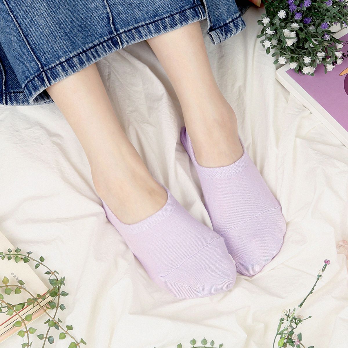 삭스에이(SOCKSA) [10PACK]베이직 200N 무지 라운드 페이크삭스 덧신 11색상 여자 남자 빅사이즈