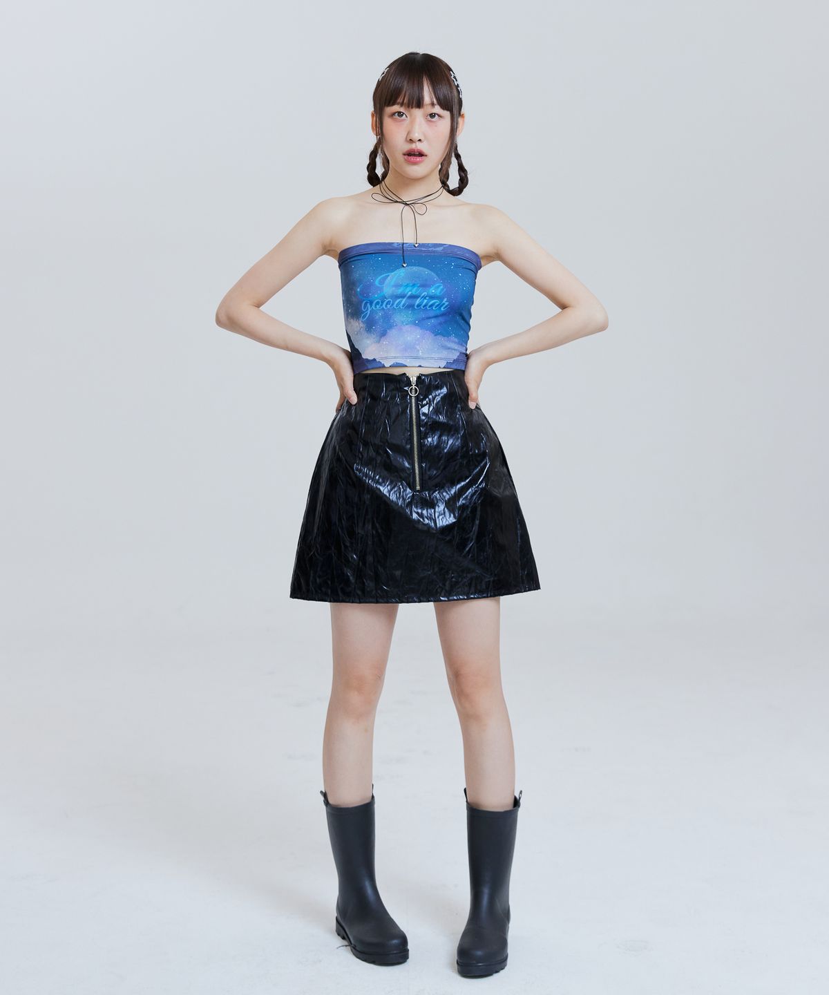 언유주얼 노말(UNUSUALNORMAL) JADE JERSEY TOP_BLACK