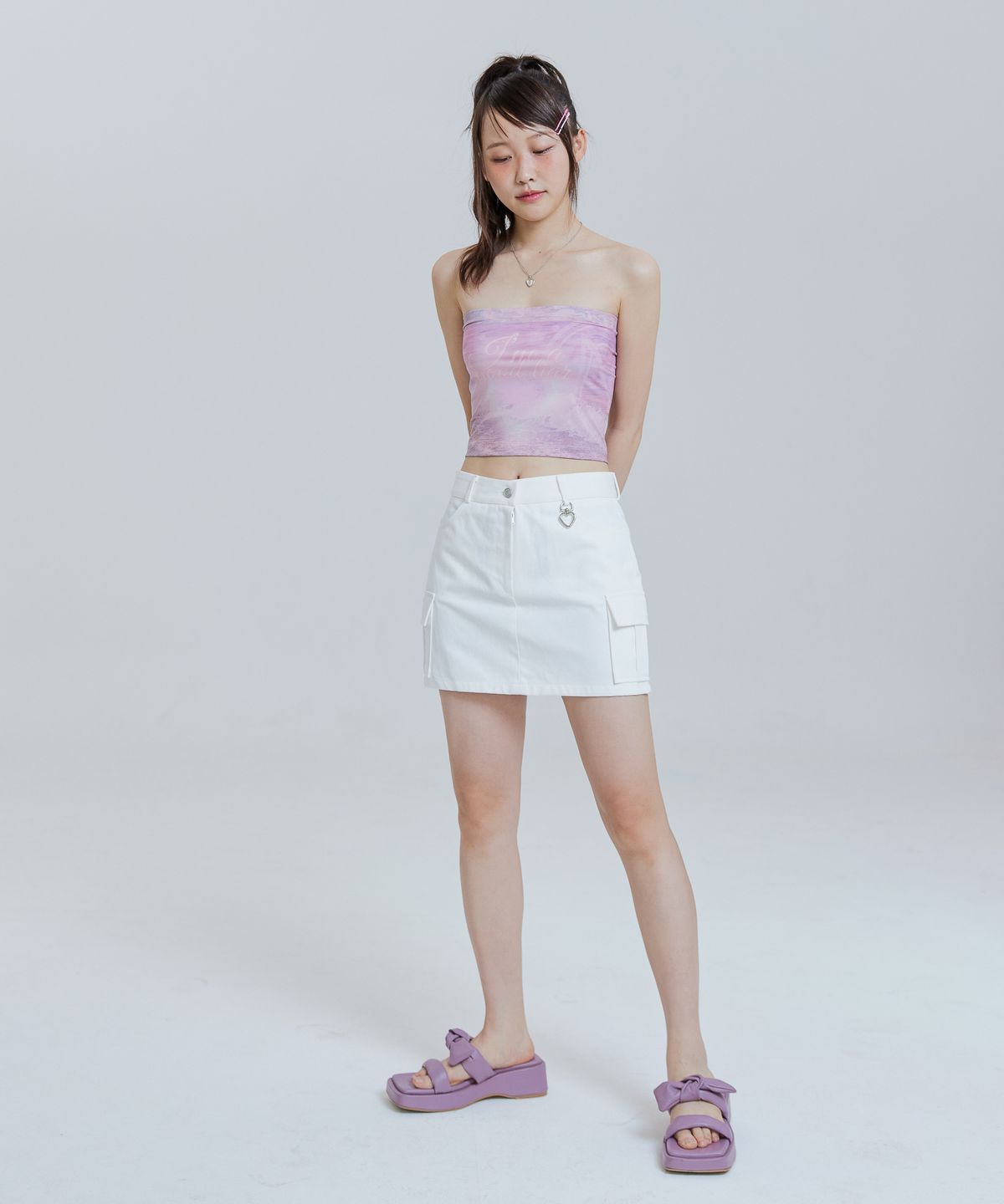 언유주얼 노말(UNUSUALNORMAL) JADE JERSEY TOP_PINK
