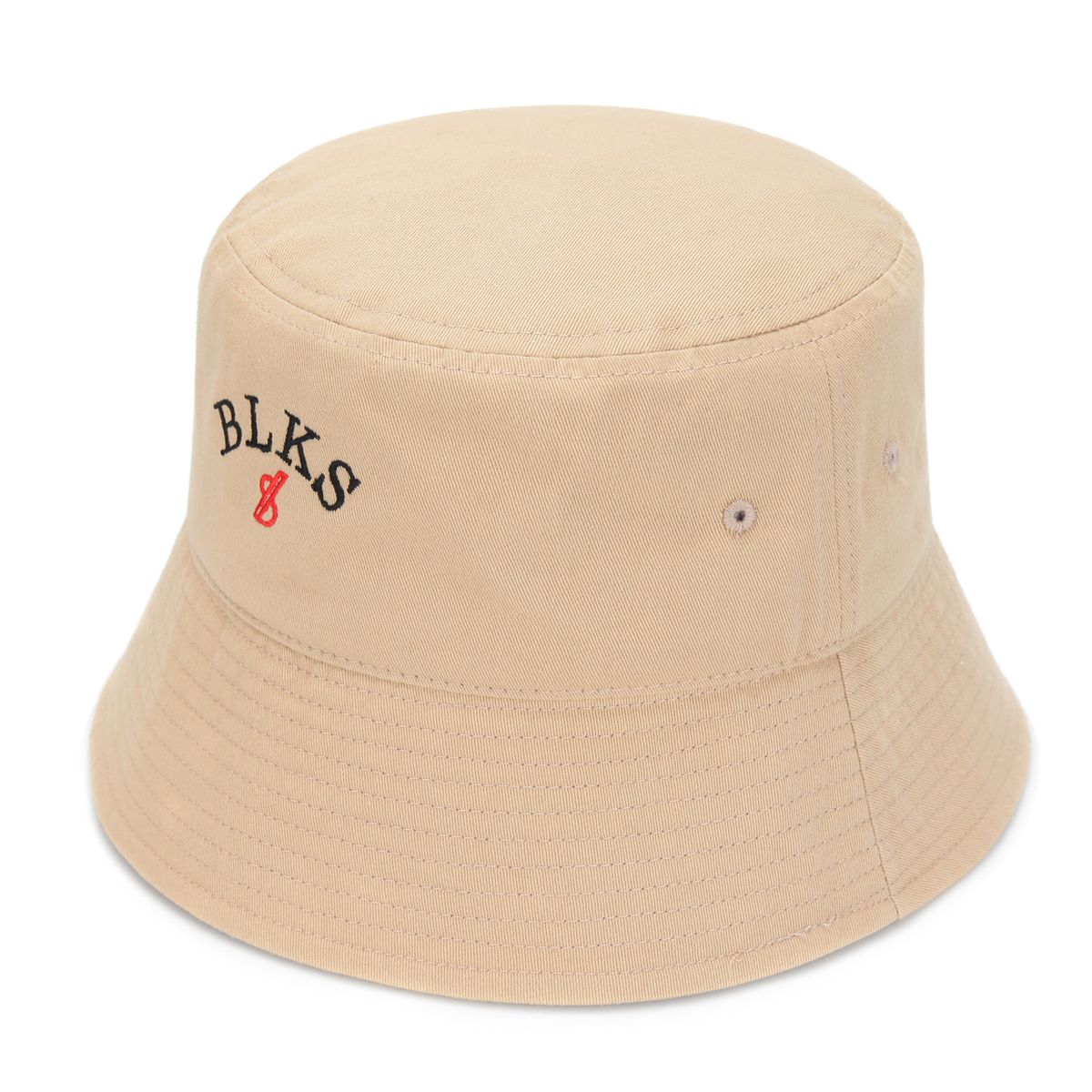 블랙샌즈(BLACK SANDS) 베이직 심볼 로고 자수 버킷햇_베이지