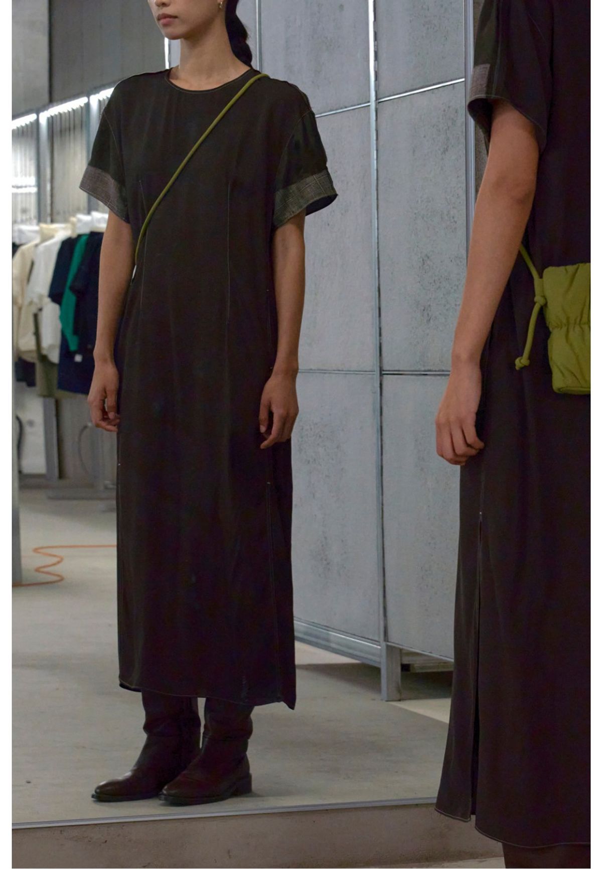 래코드(RECODE) Patchwork Long Dress_RQDAM23592BRX