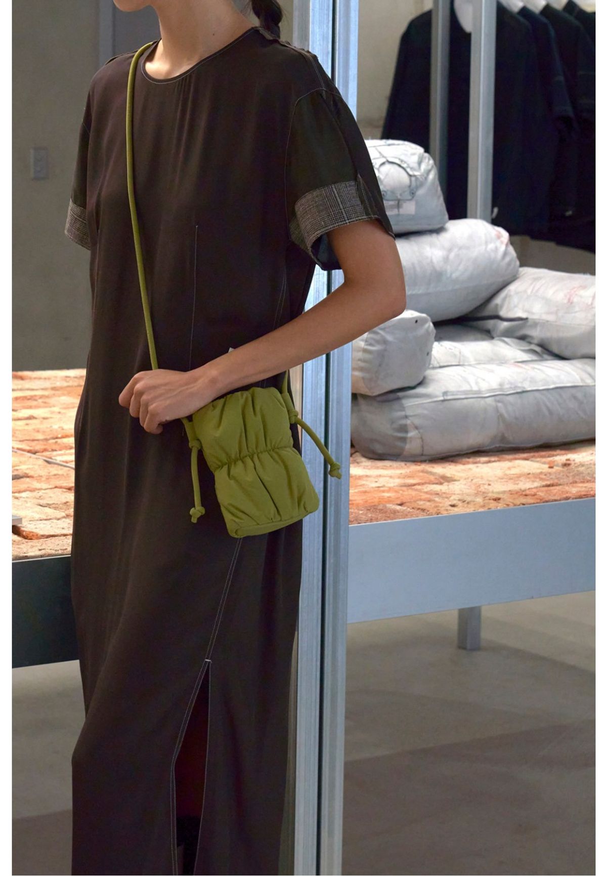 래코드(RECODE) Patchwork Long Dress_RQDAM23592BRX