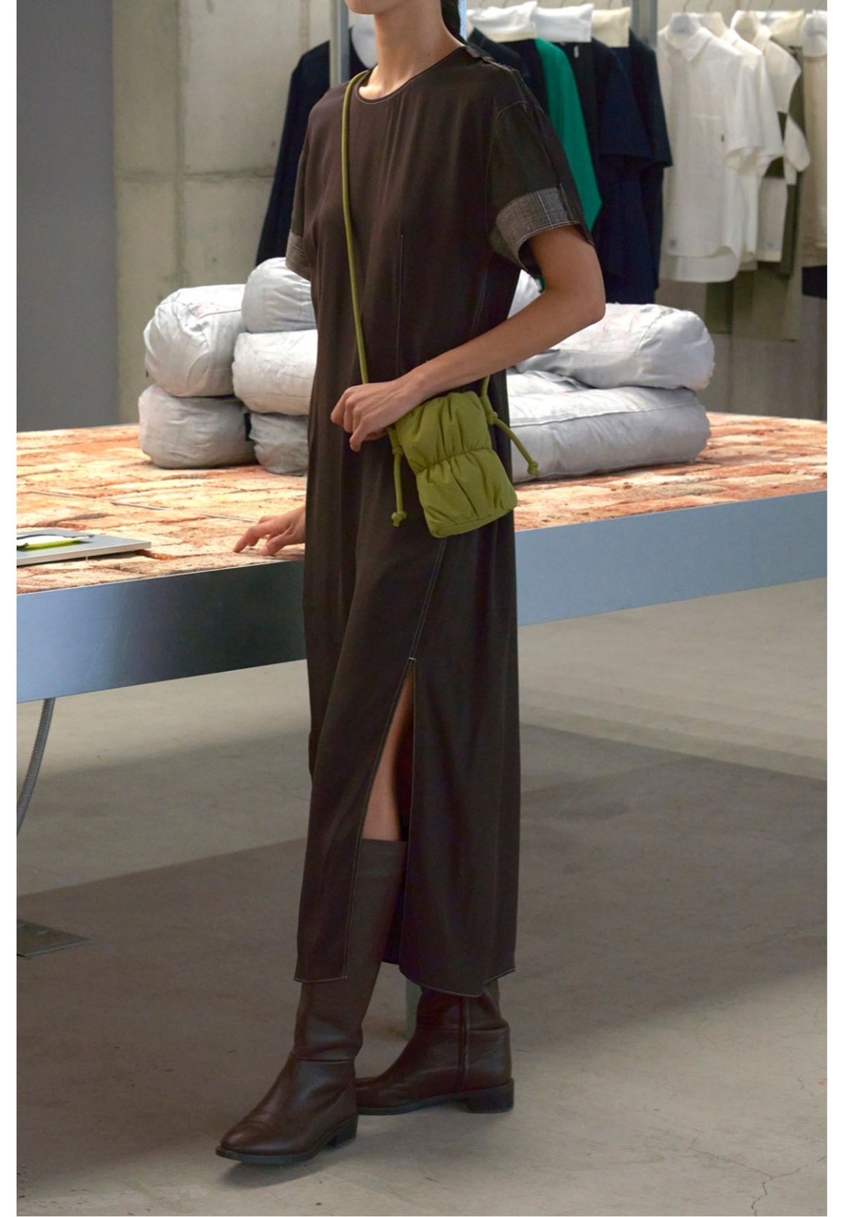 래코드(RECODE) Patchwork Long Dress_RQDAM23592BRX