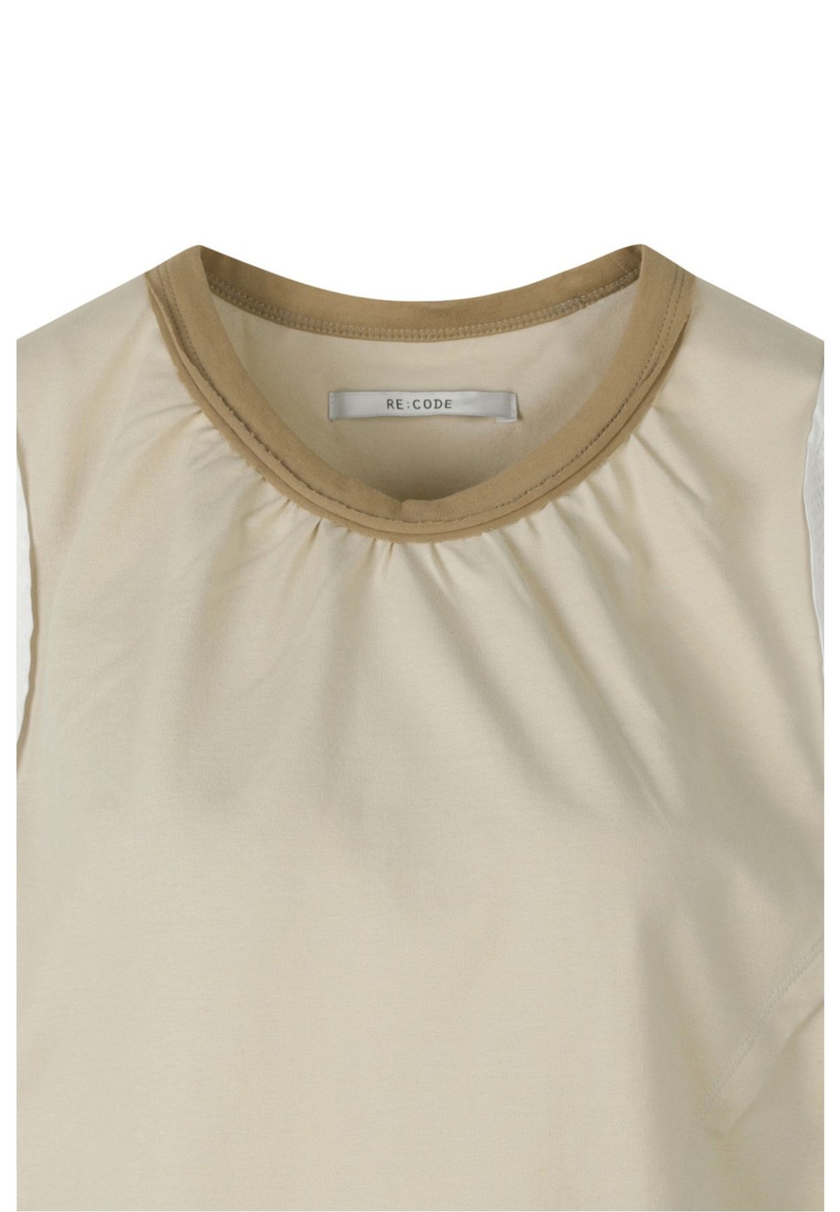 래코드(RECODE) Seersucker Half Sleeve Top_RQTAM23579BEX