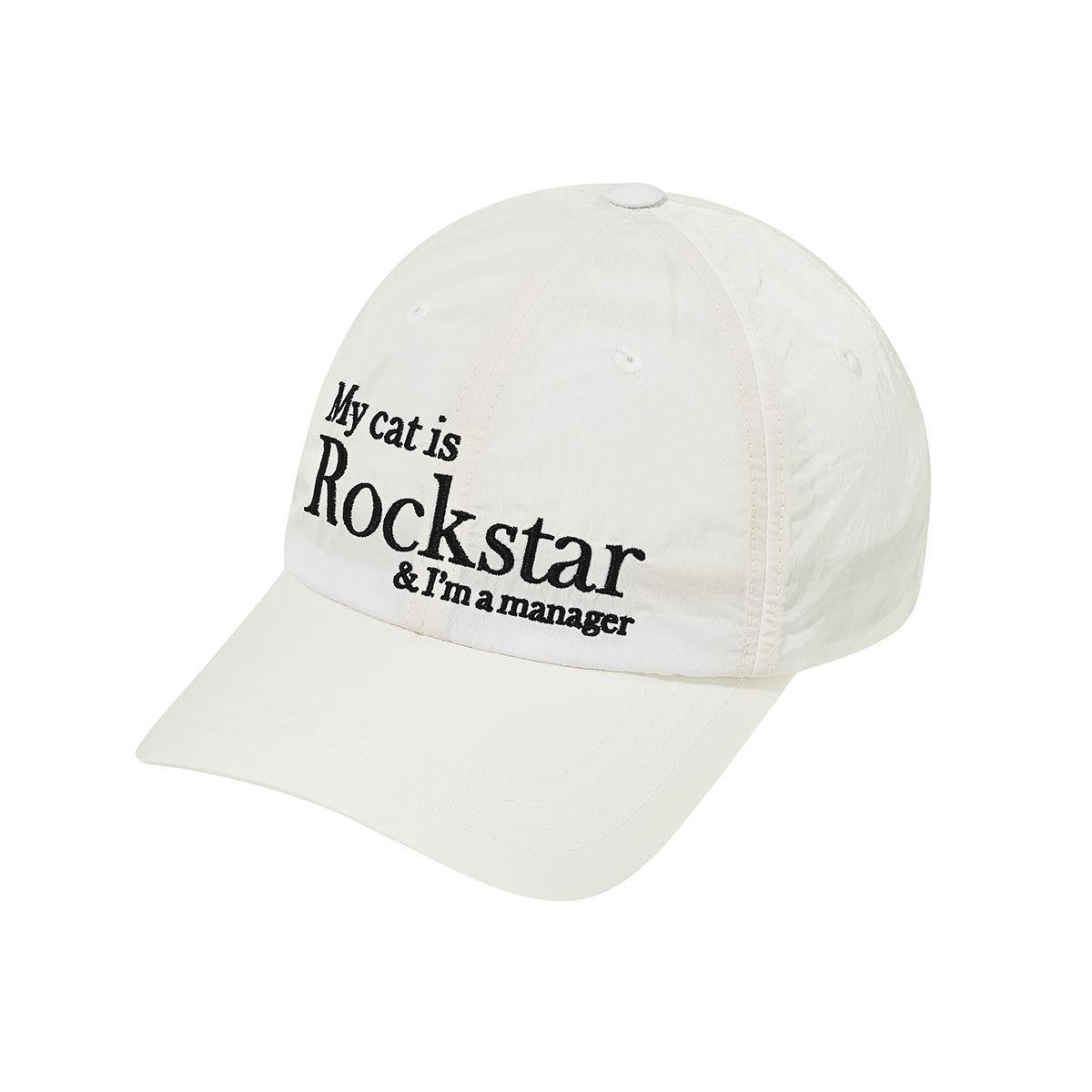 조거쉬(JOEGUSH) Rockstar cat Nylon cap (White)