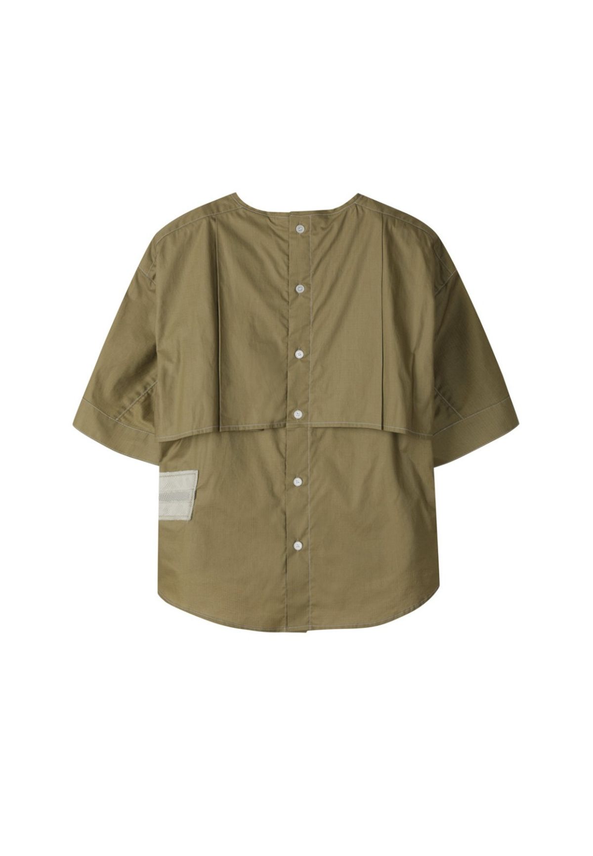 래코드(RECODE) Waist Shirring Patchwork Top_RQSAM23585KHX