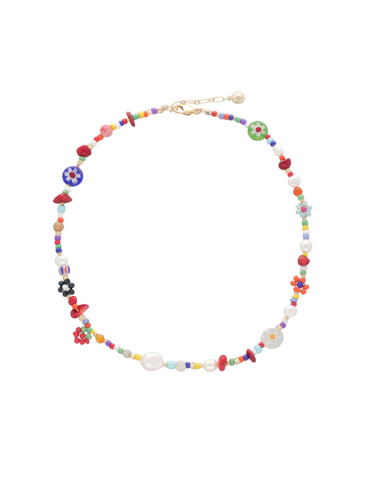 리타모니카(RITA MONICA) Colorful Flower Bead Necklace