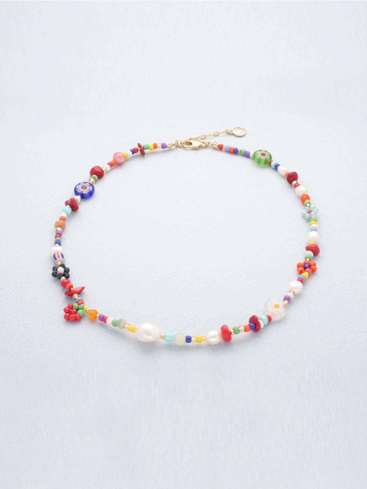 리타모니카(RITA MONICA) Colorful Flower Bead Necklace