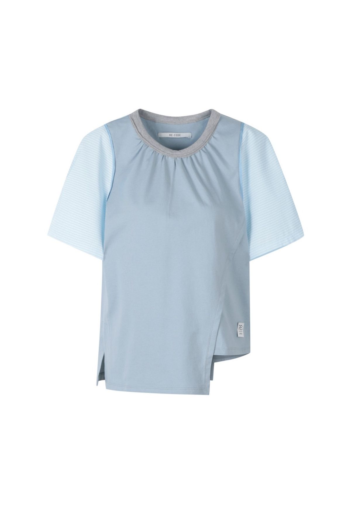 래코드(RECODE) Seersucker Half Sleeve Top_RQTAM23579BUX