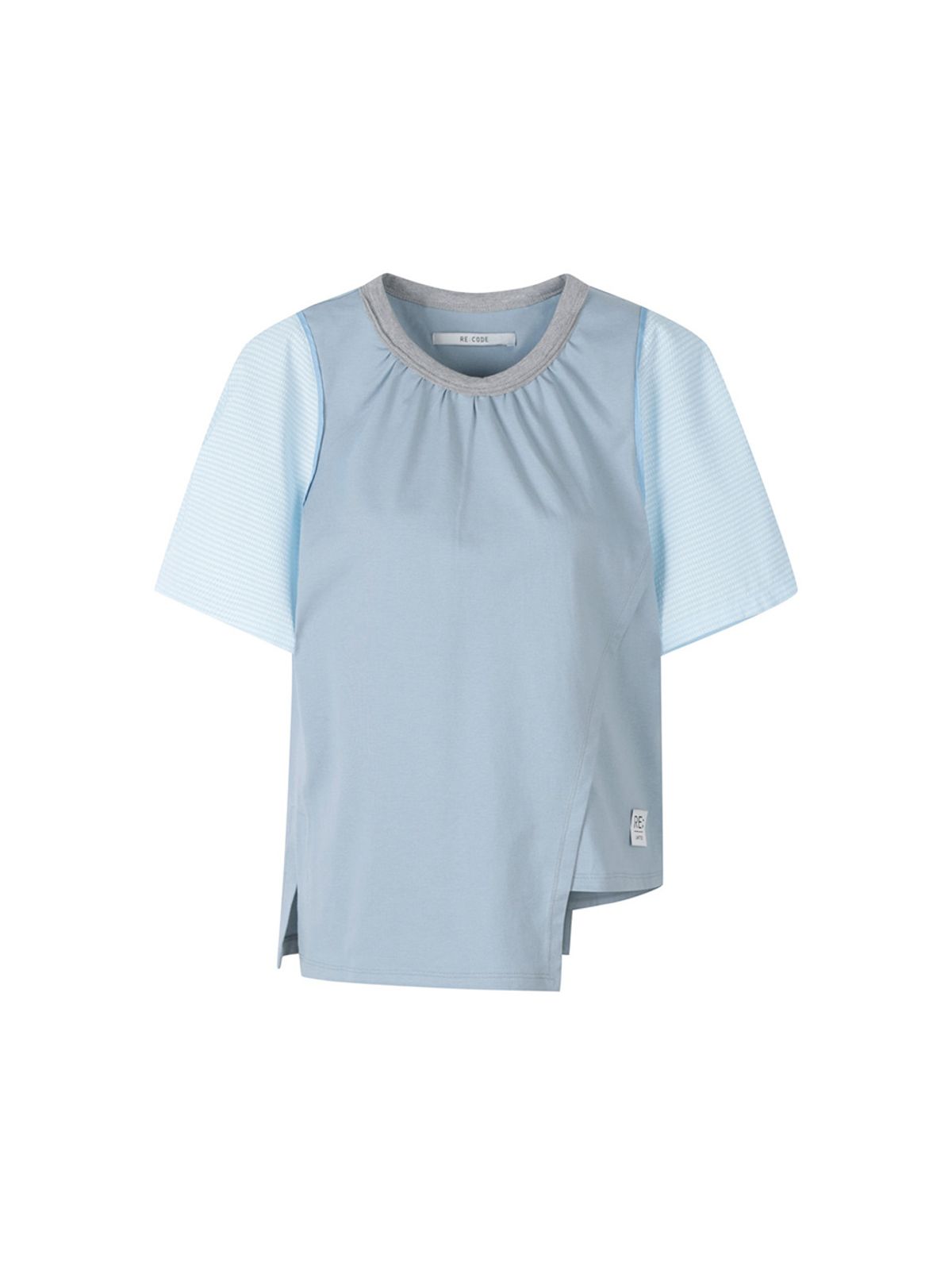 래코드(RECODE) Seersucker Half Sleeve Top_RQTAM23579BUX