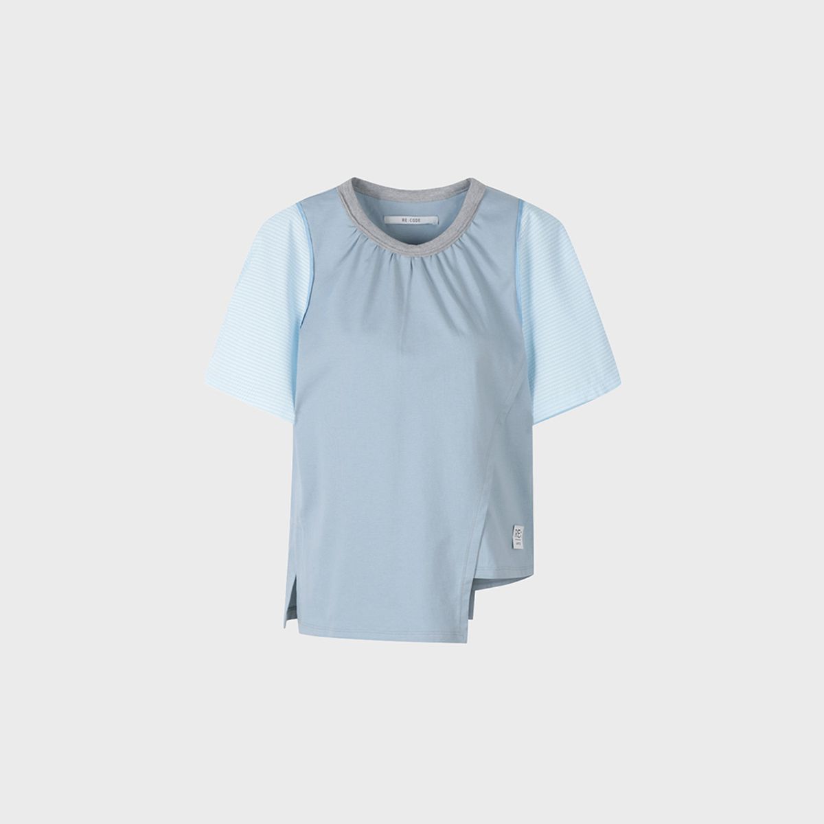 래코드(RECODE) Seersucker Half Sleeve Top_RQTAM23579BUX