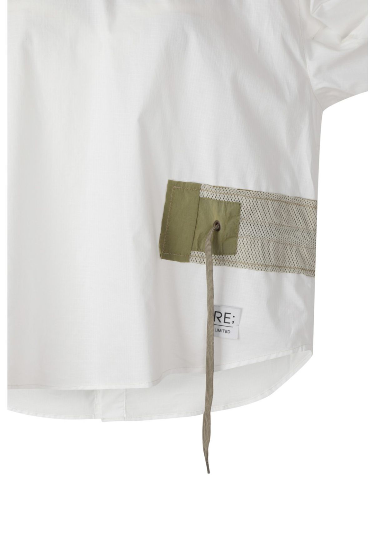 래코드(RECODE) Waist Shirring Patchwork Top_RQSAM23585WHX