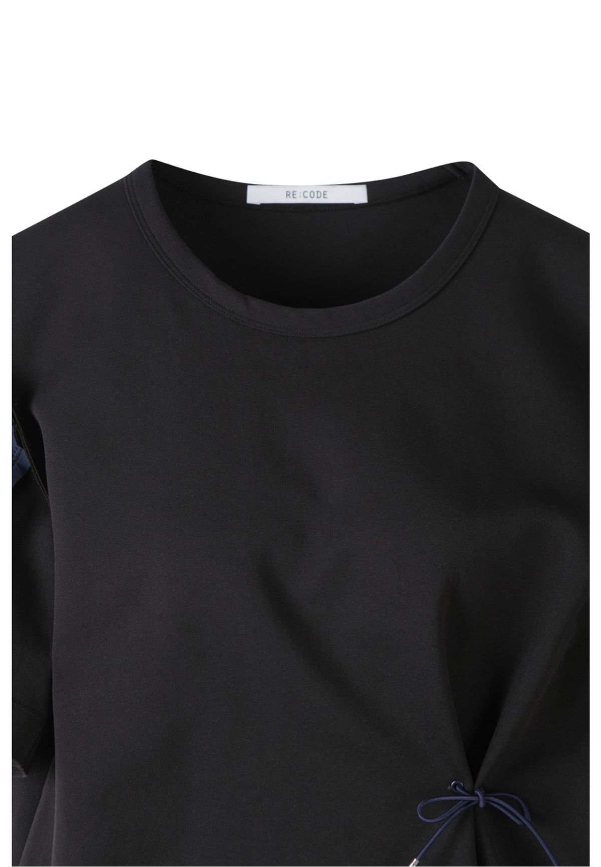 래코드(RECODE) Slit Shoulder Top_RQSAM23587BKX