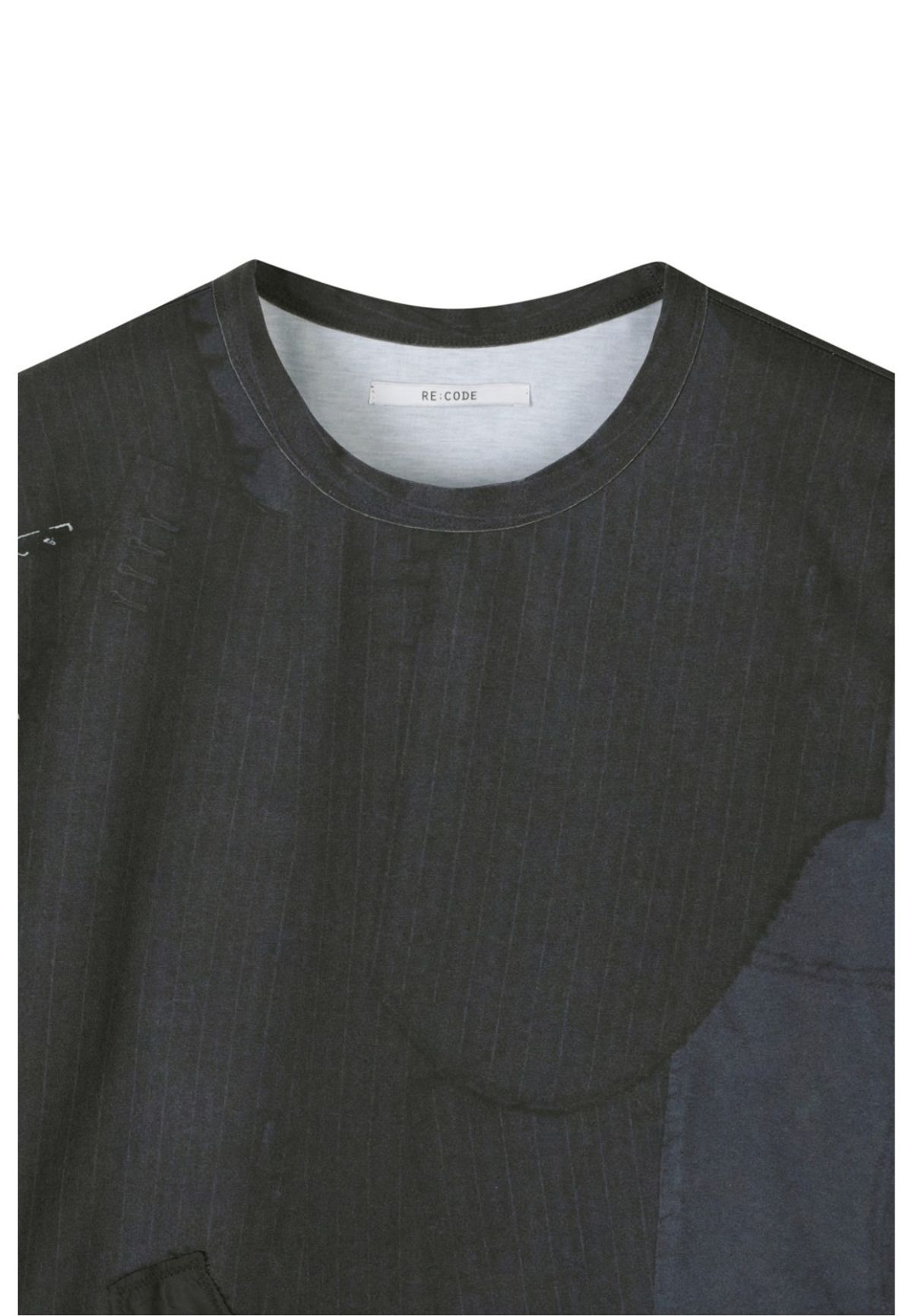 래코드(RECODE) Fabric Puzzle Printing T-shirts_RJTAM23708BKX