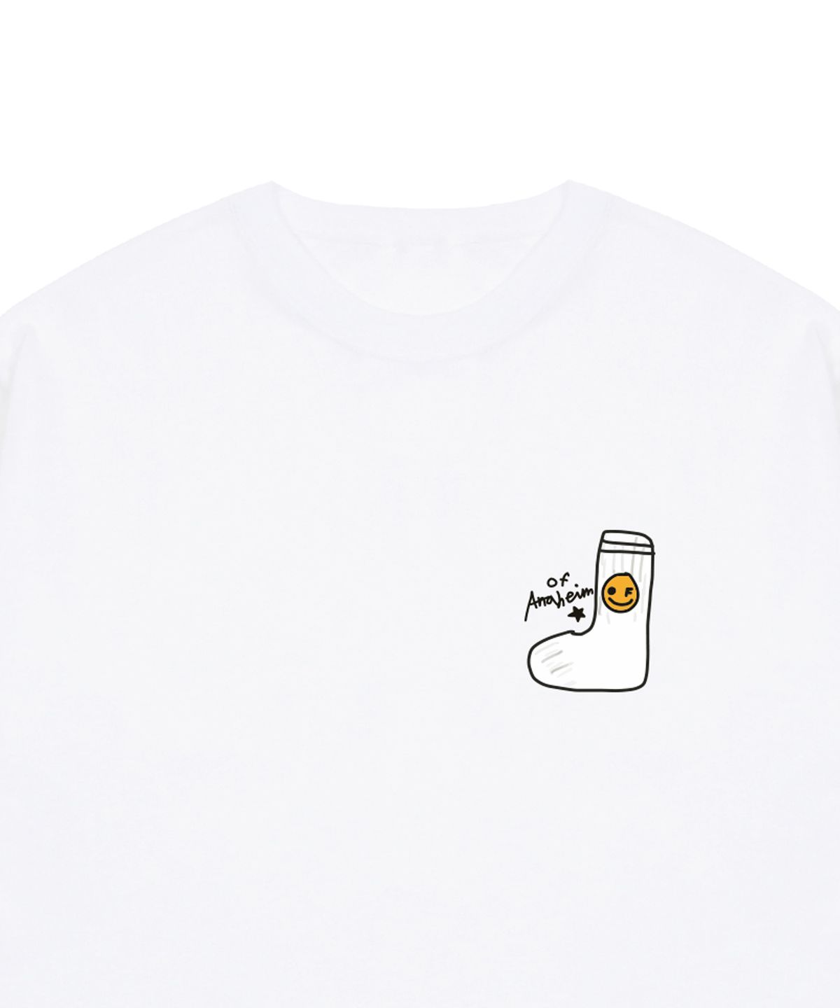 그레이버(GRAVER) [UNISEX]삭스 드로잉스마일 로고 반팔티_화이트
