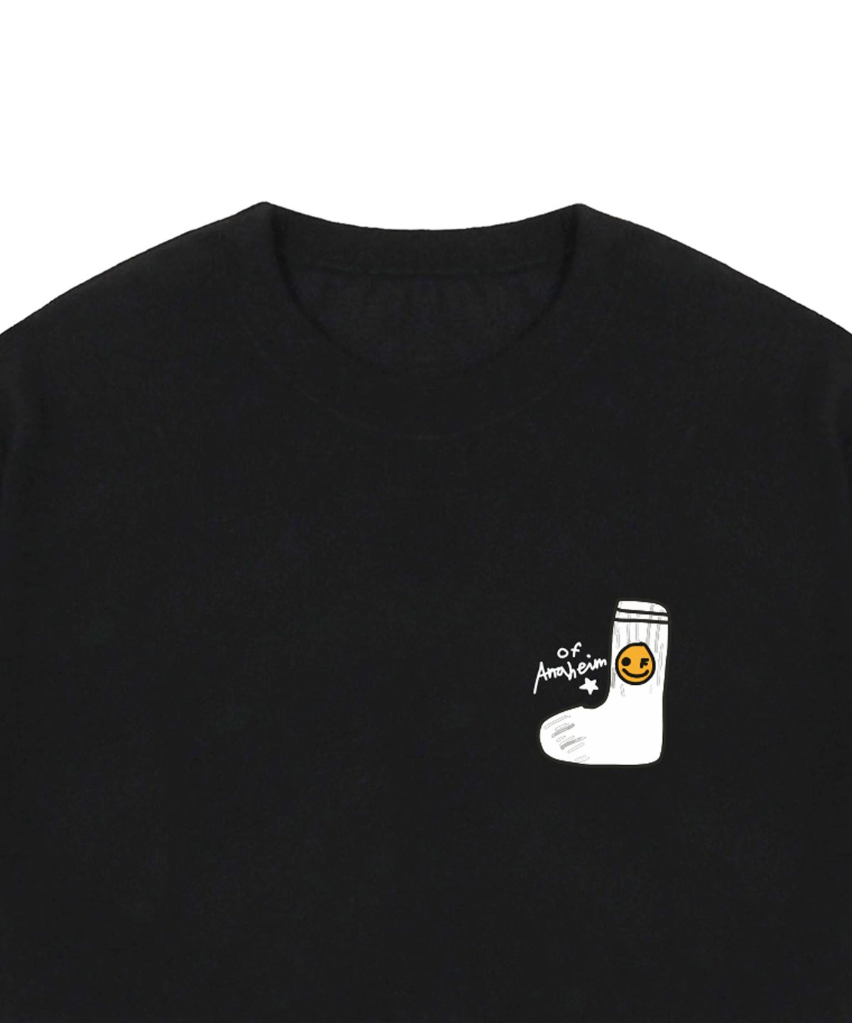 그레이버(GRAVER) [UNISEX]삭스 드로잉스마일 로고 반팔티_블랙