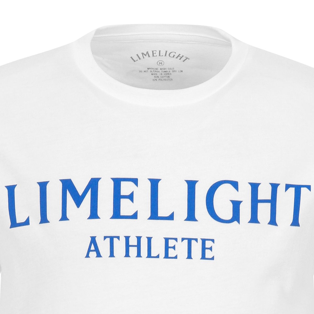 라임라잇 어패럴(LIMELIGHT APPAREL) 애슬릿 티셔츠 (화이트/블루)