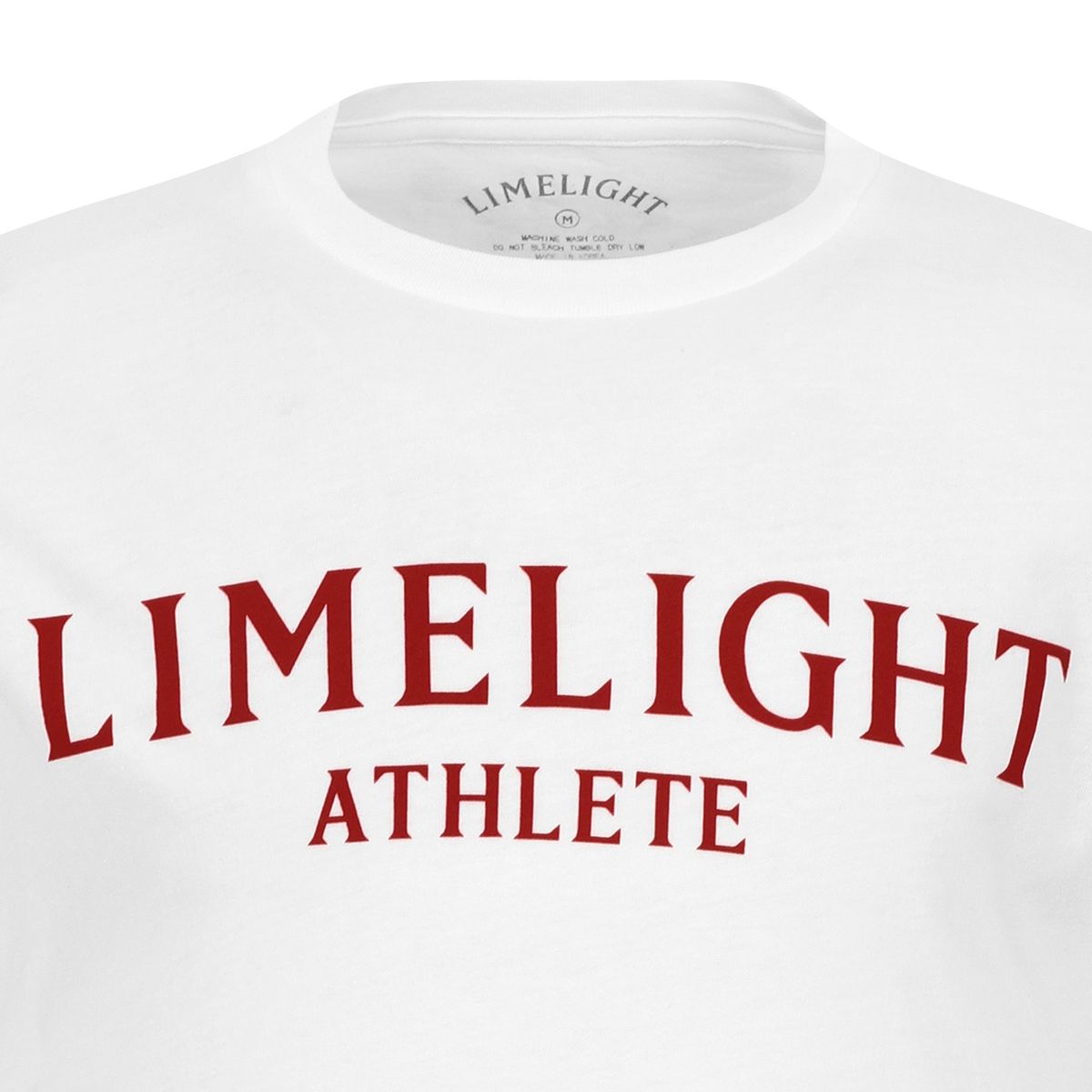 라임라잇 어패럴(LIMELIGHT APPAREL) 애슬릿 티셔츠 (화이트/버건디)
