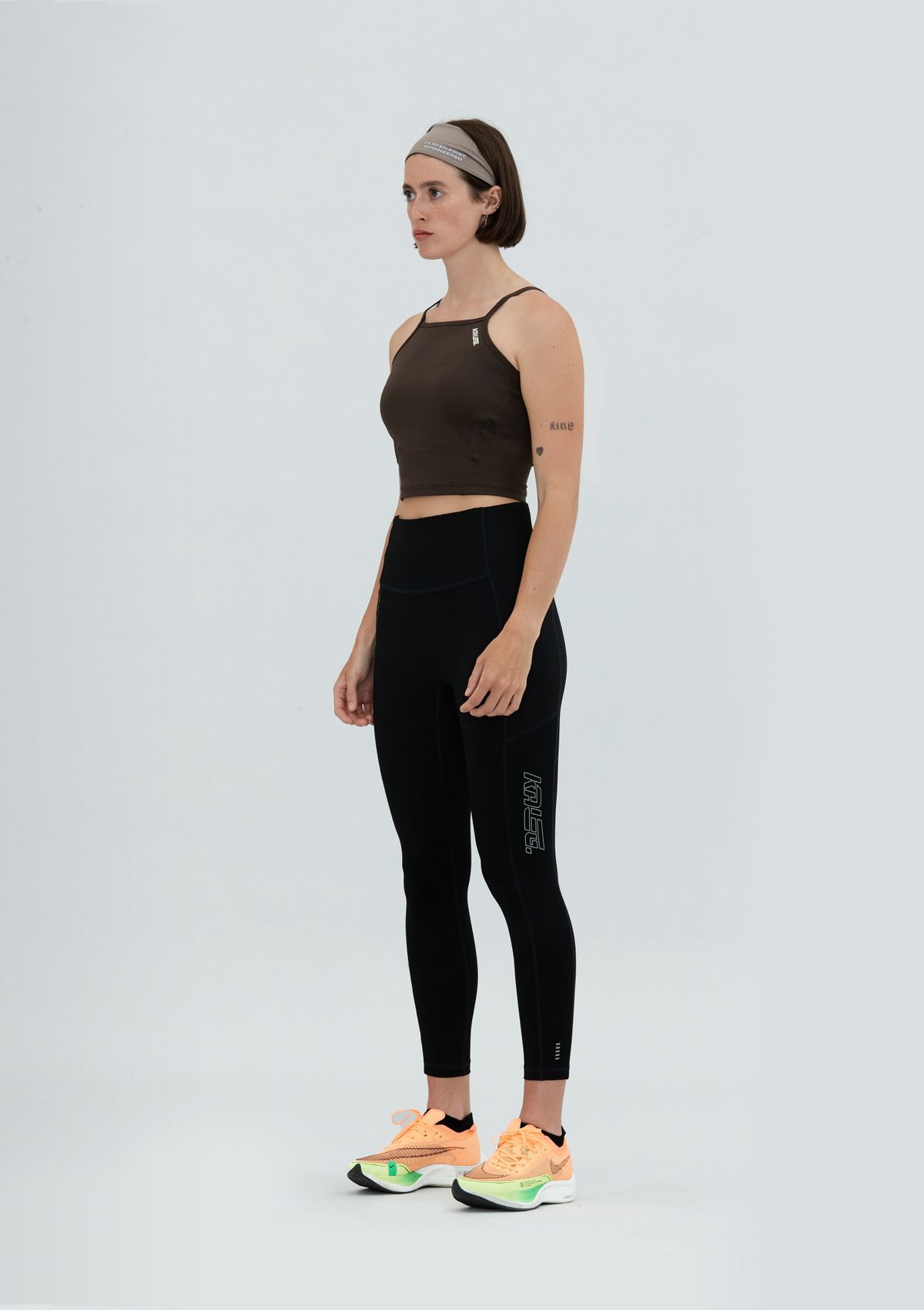 칼렉(KALEG) WOMENS BALANCE TANK TOP/DARK BROWN