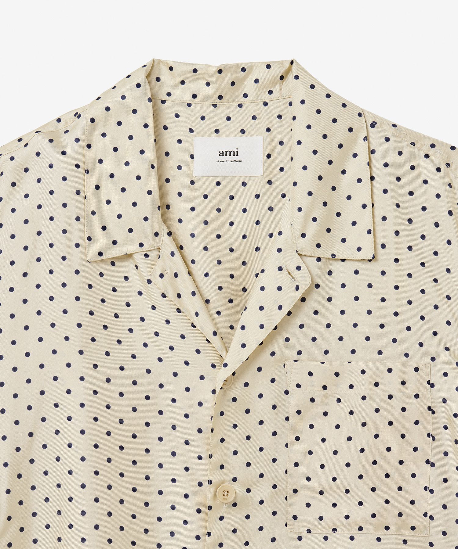 ★★AMI PARIS★★ Polka Dot Short Sleeve Shirt Beige HSH203S MUSINSA | AMI Polka Dot Short Sleeve Shirt - Beige