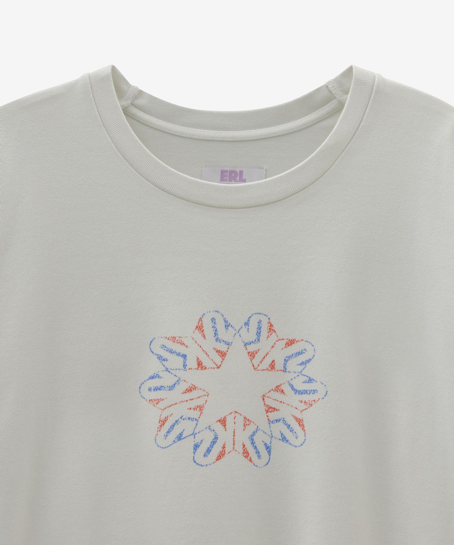 ■ERL■ Star Graphic Print Short Sleeve T-Shirt White ERL06T 19871930_44617264_600.jpg