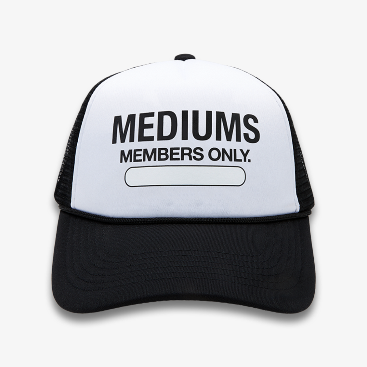 미디엄스(MEDIUMS) Members Only Trucker Hat - Black&White (멤버스 온리 트러커햇)