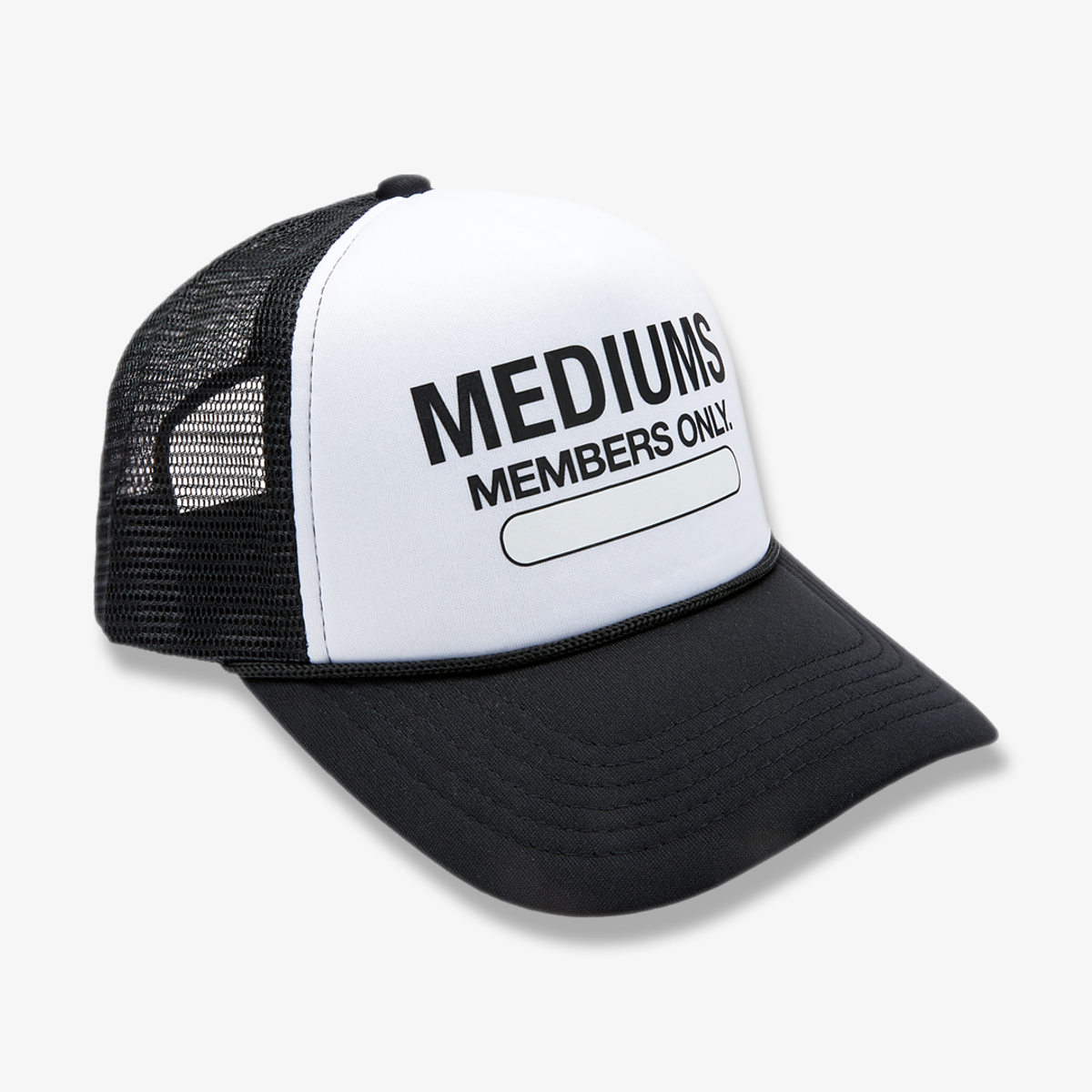 미디엄스(MEDIUMS) Members Only Trucker Hat - Black&White (멤버스 온리 트러커햇)